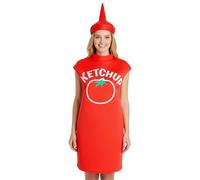 Disfraz de botella de mostaza - Equipo de carnaval de 40.19 pulgadas, ropa de de vacaciones, accesorio de comida novedoso, tamaño de poliéster de 400 g, este creativo es ideal para