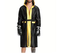 Disfraz de Boxeo para Adultos y Adultas Mayores de Halloween, Traje de Juego de Cosplay, Conjunto Deportivo de Bata , Capa con Capucha de de Boxeador, Bata de de de Sanda de de Libre Gratuita