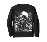 Disfraz de Bruja de Bruja pagana para Halloween, Magia Femenina Oscura Manga Larga