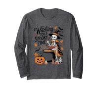Disfraz de Bruja de Esqueleto de Halloween Witching You A Spooky Time Manga Larga