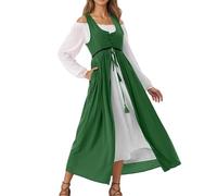 Disfraz de bruja de estilo gótico, vestido medieval de manga larga para mujer, para cosplay, recreación histórica, disfraz de cosplay, sexy (GN2, XL)