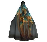 Disfraz de bruja de The Secret of Mushrooms, disfraz de Halloween de terror con capa con capucha para hombre, perfecto para cosplay y fiestas