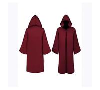 disfraz de bruja Halloween Robe Character Roleplay Hooded Cloak Costume Star Wars Event Party Special(Red,120)