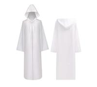 disfraz de bruja Halloween Robe Character Roleplay Hooded Cloak Costume Star Wars Event Party Special(WHITE,L)