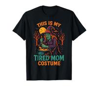 Disfraz de Bruja para Halloween con Texto en inglés This Is My Tired Mom Camiseta