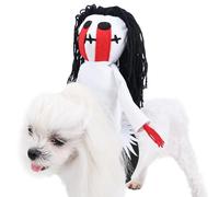 Disfraz de caballero de Halloween para mascotas, disfraz de montar a caballo fantasma para perros, Disfraz de Halloween para perro, Novedad Ghost Saddle Pet Ghost Riding Outfit, elegante y divertida r