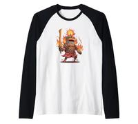 Disfraz de Caballero Medieval ardiente para los Amantes del Reino Camiseta Manga Raglan