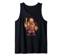 Disfraz de Caballero Medieval ardiente para los Amantes del Reino Camiseta sin Mangas