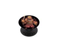 Disfraz de Caballero Medieval ardiente para los Amantes del Reino PopSockets PopGrip Adhesivo