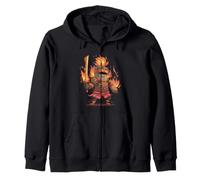 Disfraz de Caballero Medieval ardiente para los Amantes del Reino Sudadera con Capucha