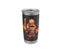 Disfraz de caballero medieval ardiente para los amantes del reino Vaso térmico de acero inoxidable de doble pared