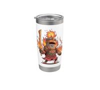 Disfraz de caballero medieval ardiente para los amantes del reino Vaso térmico de acero inoxidable de doble pared