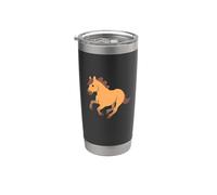 Disfraz de caballo de carreras al galope Vaso térmico de acero inoxidable de doble pared