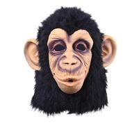 Disfraz de cabeza de mono de 1/2 pieza, disfraz de gorila, disfraz espeluznante de Halloween, accesorios de fiesta de cosplay, cabeza de simio, máscara de chimpancé, gorila, mono, chimpancé, máscara