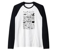 Disfraz de Calabaza para Halloween, Halloween Camiseta Manga Raglan