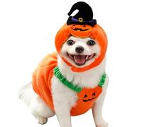 Disfraz de Calabaza para Perro - Sombrero de Calabaza | Cálido y Traje de Cosplay para Mascotas, Ropa Suave de Halloween, Ropa Dulce de otoño e Invierno para Perros pequeños y medianos