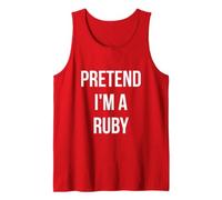 Disfraz de Camiseta de rubí para Adultos, Color Rojo Camiseta sin Mangas