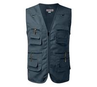 Disfraz de campamento de la selva con muchos bolsillos, chaleco de hombre, chaleco de safari, chaleco deportivo para hombre, chaleco de trabajo, caza, senderismo, chaleco de viaje, tiempo libre, D1