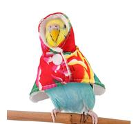 Disfraz de capa de pájaro, capa de flores de loro, cubierta de felpa con capucha, cómoda capa con capucha para pájaros de amor, cacatúas, adorable capa de periquito para periquitos y pájaros Mynah