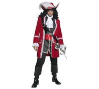 Disfraz De Capitán Garfio Pirata Adulto Smiffys Rojo Talla Medium
