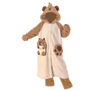 Disfraz de Capybara, 1 Conjunto de Pijamas de Capybara Suave con túnica y Pantalones, Ropa de Dormir de Coral Termal con Capucha para Mujeres para Mujeres (XL)