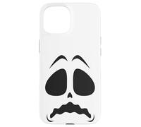 Disfraz de Cara de Fantasma Creepy Cute Scary Art Halloween Carcasa para iPhone 15