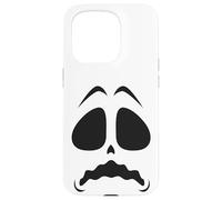 Disfraz de Cara de Fantasma Creepy Cute Scary Art Halloween Carcasa para iPhone 15 Pro