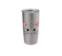 Disfraz de cara de ratón para niña, niño, cumpleaños, disfraz de Halloween Vaso térmico de acero inoxidable de doble pared