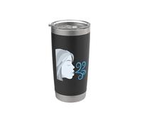 Disfraz de cara que sopla el viento Vaso térmico de acero inoxidable de doble pared