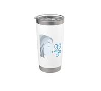 Disfraz de cara que sopla el viento Vaso térmico de acero inoxidable de doble pared