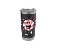 Disfraz de caramelo de Navidad de menta feliz Vaso térmico de acero inoxidable de doble pared