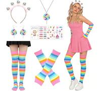 Disfraz de Caramelo para Mujer,Diadema Piruleta Candy Kit,Disfraz de Fiesta de Caramelo,Disfrazs de Dulces,para Carnaval,Mardi Gras,Fiesta Temática,Víspera de Todos los Santos