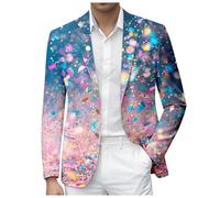 Disfraz de carnaval 2026 chaqueta con lentejuelas con lentejuelas, ropa formal de noche, abrigo de esmoquin bordado brillante para cenas de boda, eventos de negocios, ropa exterior de moda, azul