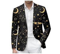 Disfraz de carnaval 2026 Elegante chaqueta con estampado impreso, diseño elegante ajuste cómodo, perfecto para eventos formales de noche, cenas, bodas, bailes de graduación y eventos de negocios