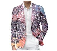 Disfraz de carnaval 2026 Elegante chaqueta con estampado impreso, diseño elegante ajuste cómodo, perfecto para eventos formales de noche, cenas, bodas, bailes de graduación y eventos de negocios