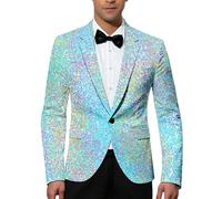Disfraz de carnaval 2026 Elegante chaqueta con patrón de carnaval para fiestas, celebraciones, eventos nocturnos, galas saliendo: atuendo elegante de moda que atrae todas las miradas, Other, XXL