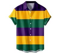 Disfraz de carnaval para hombre, camisa de manga corta, camisa de ocio con botones, camisa de verano, ropa de calle moderna, camisa de manga corta para hombre, camisa de vacaciones para hombre, ligera