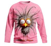 Disfraz de carnaval para hombre, camiseta divertida con estampado 3D, estampado de pato, ropa de calle, informal, ropa de calle, para hombre, bonito perro, estampado 3D, camiseta divertida con cuello