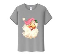 Disfraz de carnaval para mujer, camiseta con estampado de Papá Noel, cuello redondo y manga corta, suéter de ángel de sangre, gris, 3XL