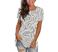 Disfraz de carnaval para mujer y mujer, corte holgado, camiseta de manga corta, camiseta de verano, informal, entrenamiento, yoga, túnica, camiseta envolvente para mujer, manga larga, gris, XXL