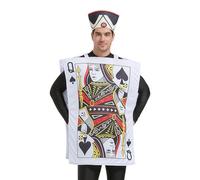 Disfraz de Carta para Jugar Carnaval - Tarjeta para Jugar con Tirantes Separados en los Hombros | Disfraz De Mascarada Con Sombrero - para Adolescentes y Adultos para una Noche Enmascarada y