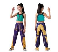 Disfraz de cazador de demonios para Halloween, de Rumi, de Mira, de Zoey Cosplay K-pop Cantante Disfraces Halloween Cumpleaños Carneval Espectáculo de Música Pop para Niña (Zoey, altura150cm)