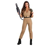 Disfraz de cazafantasmas para mujer, disfraz de cazafantasmas para Halloween, color caqui, Marrón, XL