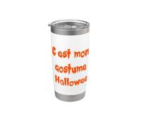 Disfraz de Cest Mon d Halloween francés humor de Halloween Vaso térmico de acero inoxidable de doble pared