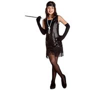 Disfraz de Charlestón Negro con flecos para niña