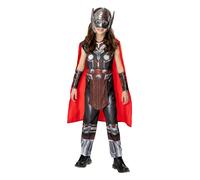 Disfraz De Chica Mighty Thor Con Máscara Disfraz Elegante Licenciado Marvel