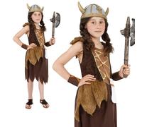 Disfraz De Chica Vikingo Medieval Guerrero Histórico Nuevo