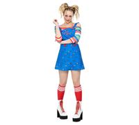 Disfraz De Chucky Para Niñas Licenciado Muñeca Juego De Niños Halloween