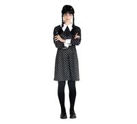Disfraz de Ciao Wednesday Addams, color negro, blanco, talla S (11322.S)