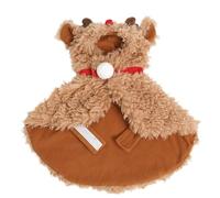 Disfraz de ciervo para perros, capa cálida de felpa, traje de Navidad para perros, para razas pequeñas, medianas, grandes, accesorios de fotos de Año Nuevo, uso diario,
